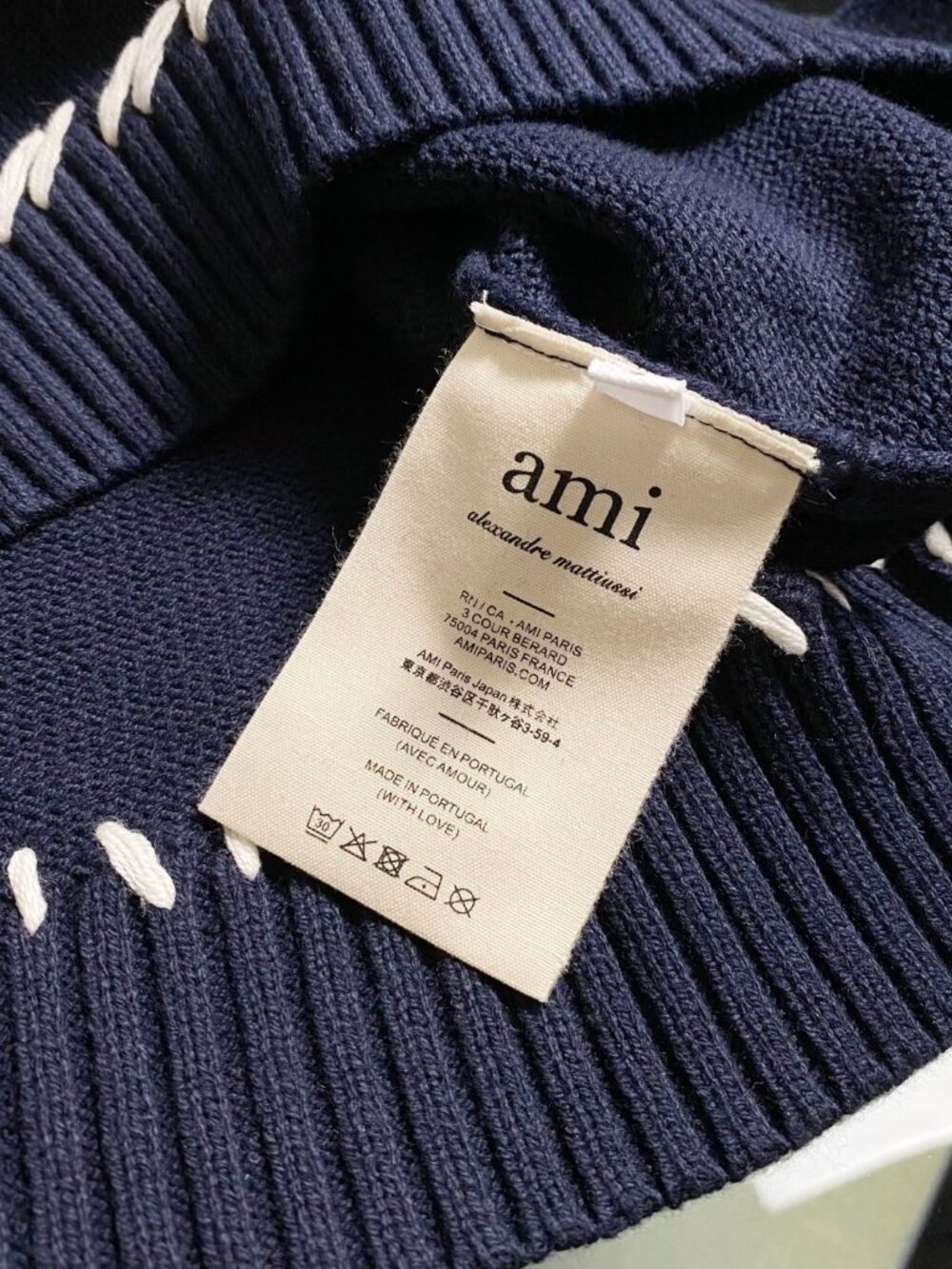 Ami Paris Heart Logo Crewneck Sweater - Picture 4 of 6